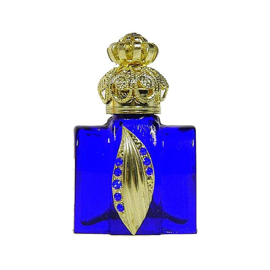 Perfume Oil Bottle BLUE Czech Victorian Style Decorative