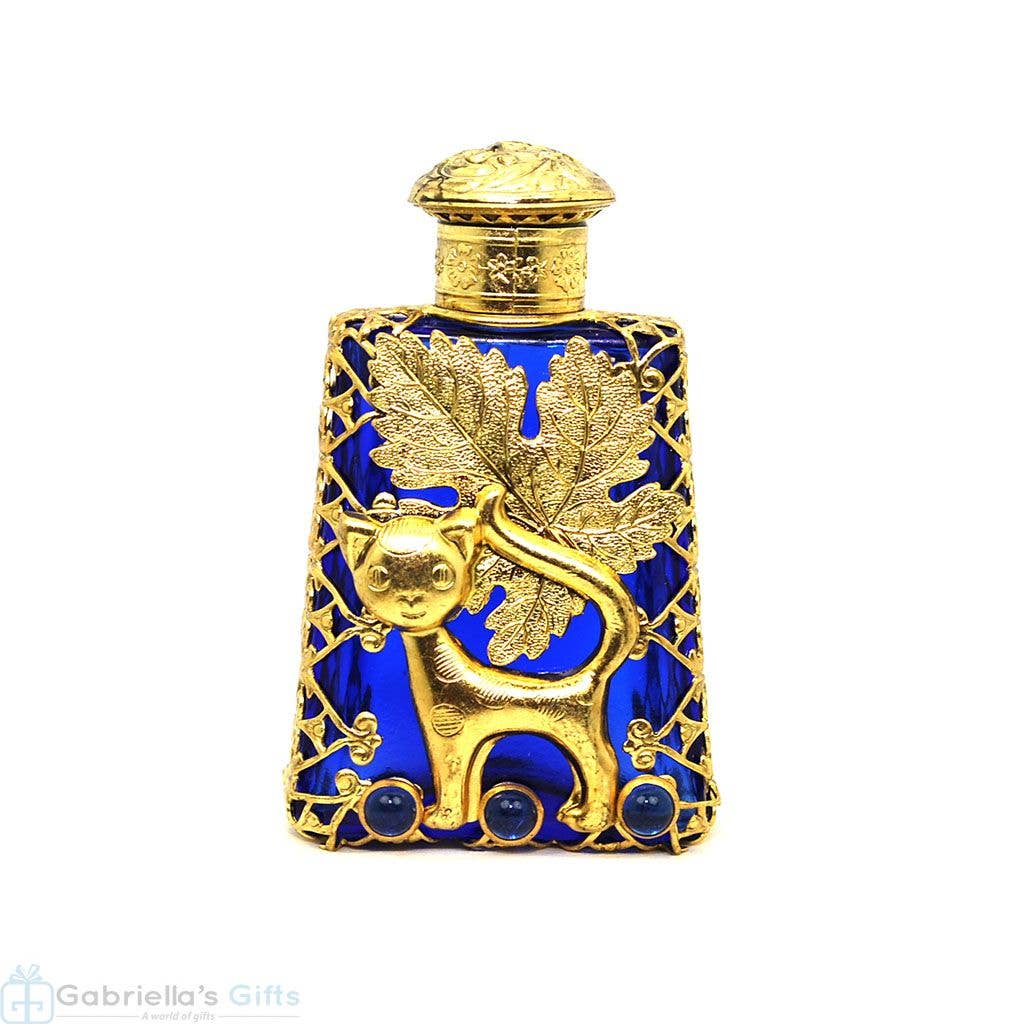 CAT Victorian Style Decorative CAT Perfume Bottle Czech made: Pink