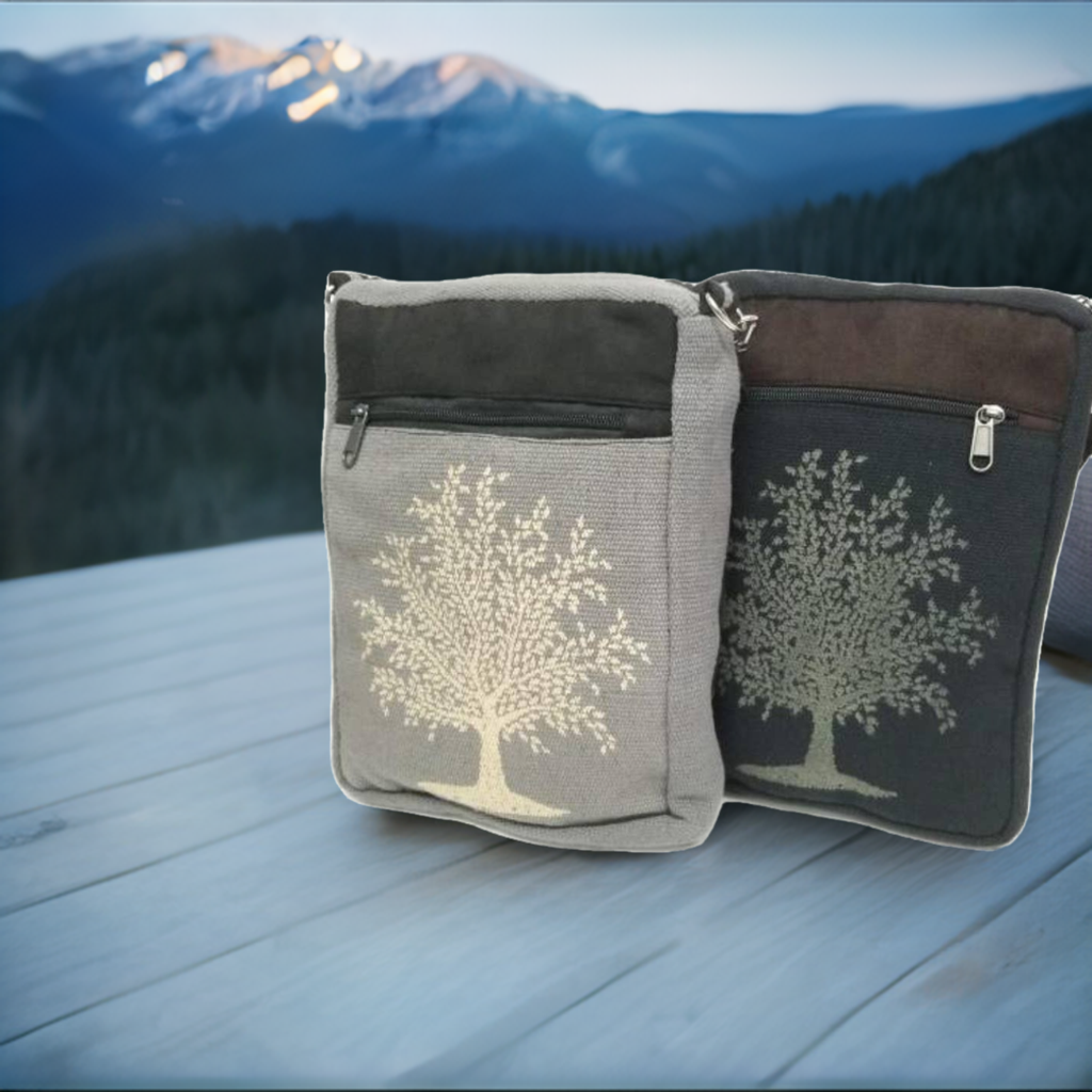 Tree of Life Messenger Bag - Gray