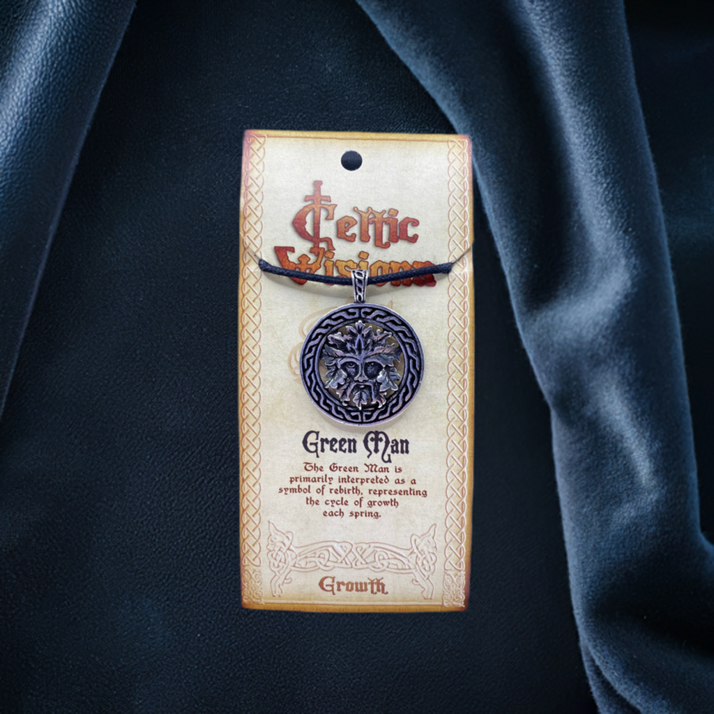 Celtic Vision Green Man Pendant and Cord