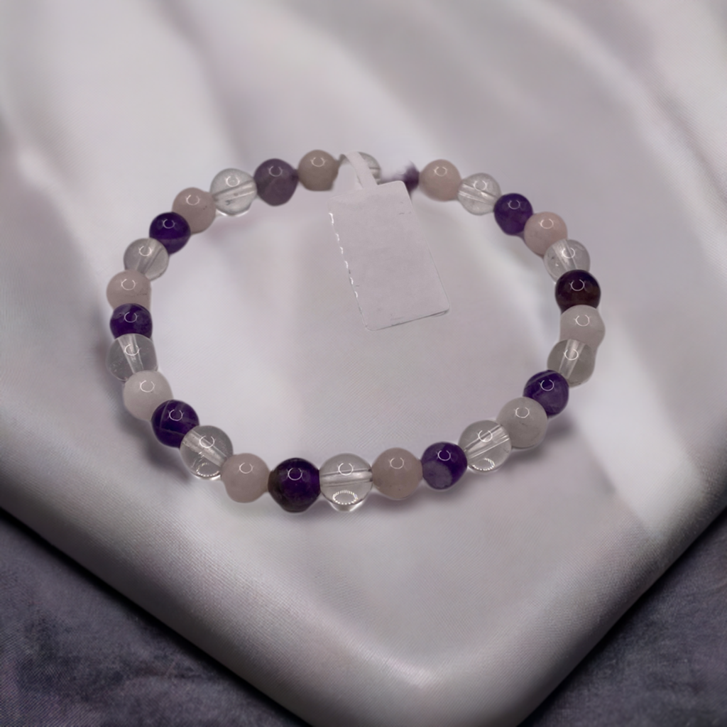 Amethyst and Rose Quartz Bracelet