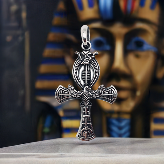 Eye of Horus Egyptian Style Cross Pendant