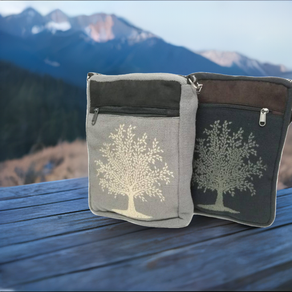 Tree of Life Messenger Bag - Black