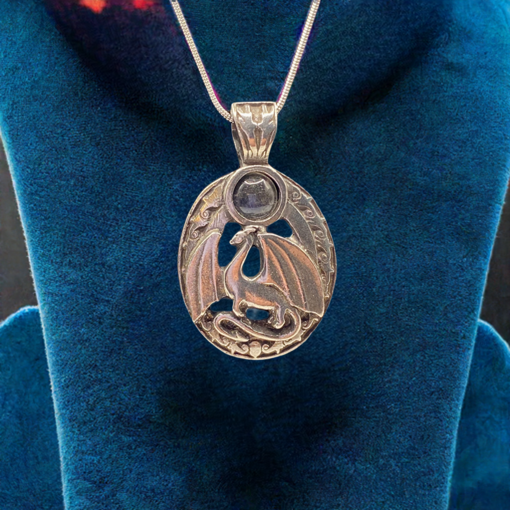 Dragon Pendant with Labradorite