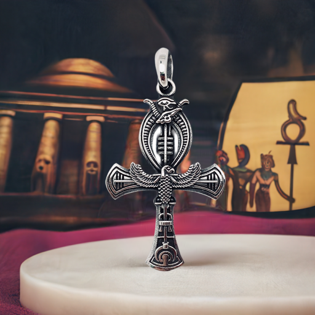 Eye of Horus Egyptian Style Cross Pendant