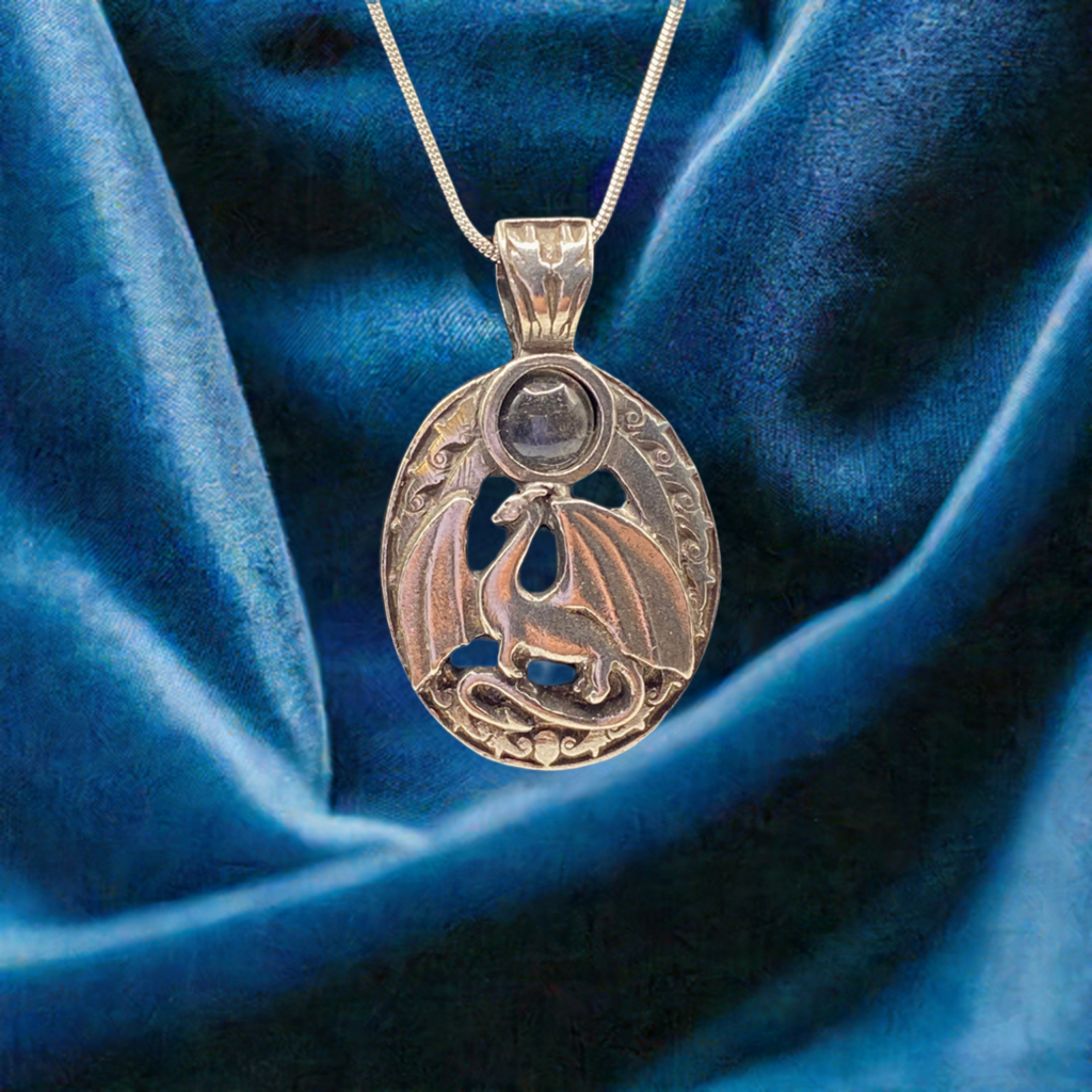 Dragon Pendant with Labradorite