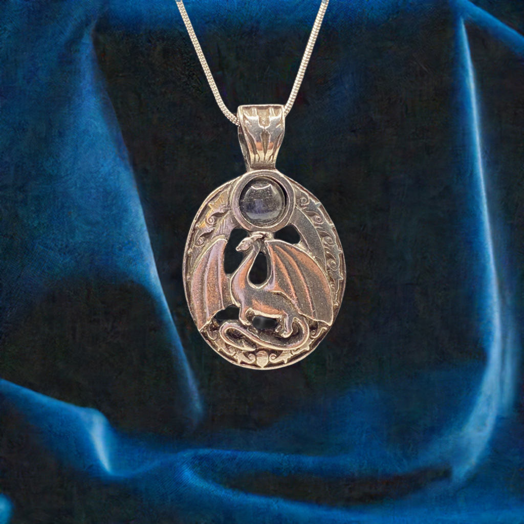 Dragon Pendant with Labradorite