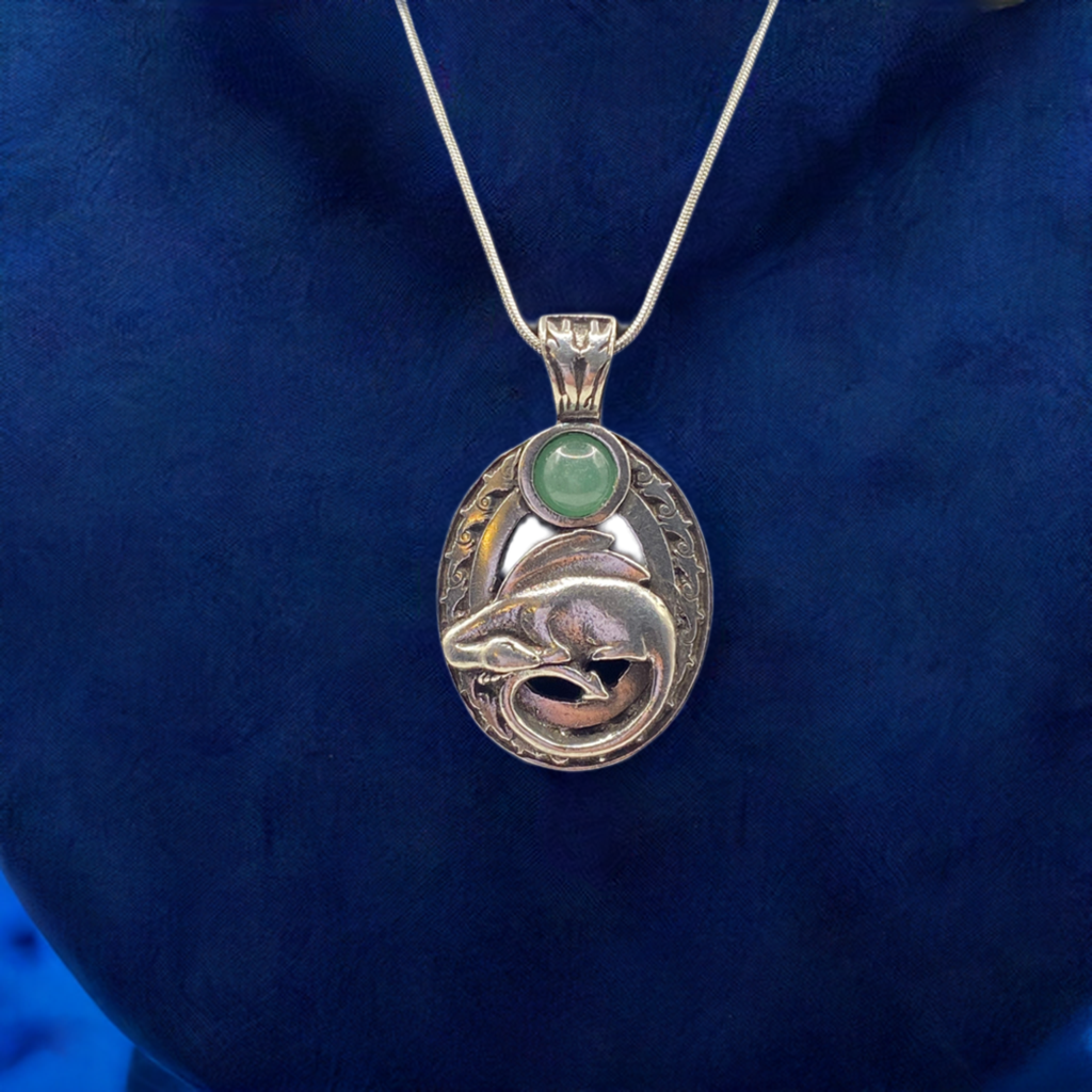 Dragon Pendant with Aventurine