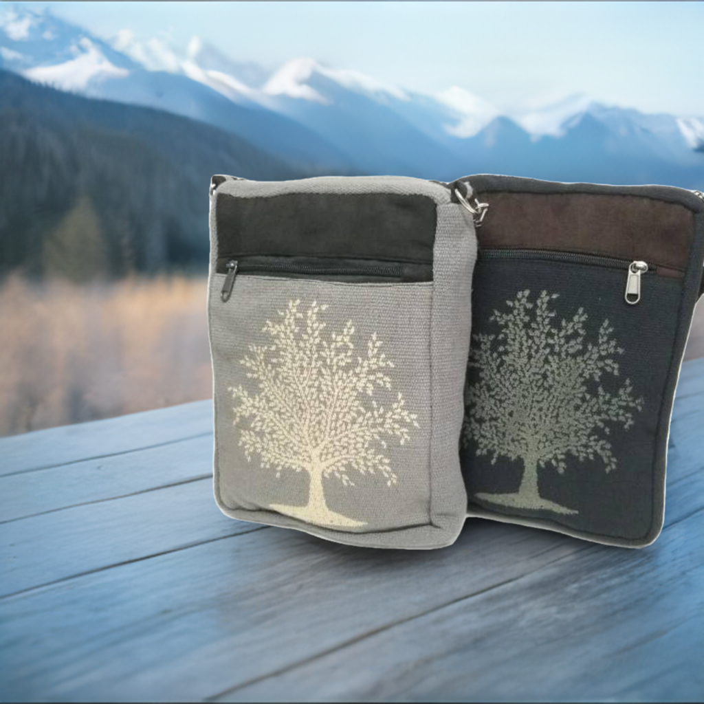 Tree of Life Messenger Bag - Black