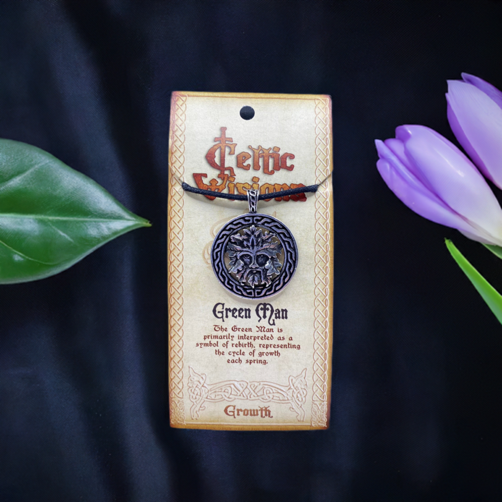 Celtic Vision Green Man Pendant and Cord