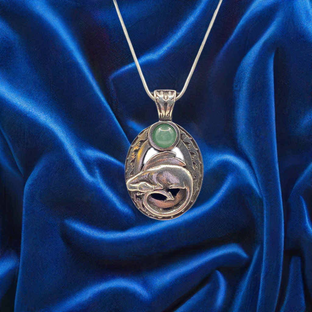 Dragon Pendant with Aventurine
