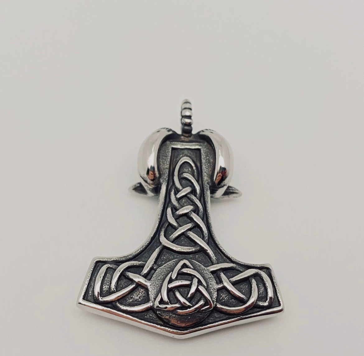 Thor's Hammer Ram's-Head Pendant