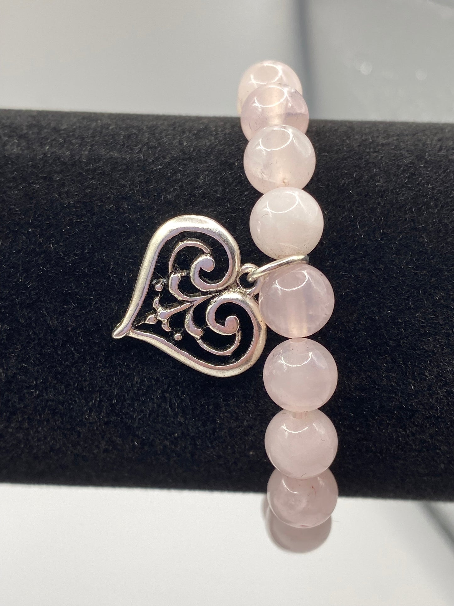 Celtic Heart Bracelet with Rose Quartz