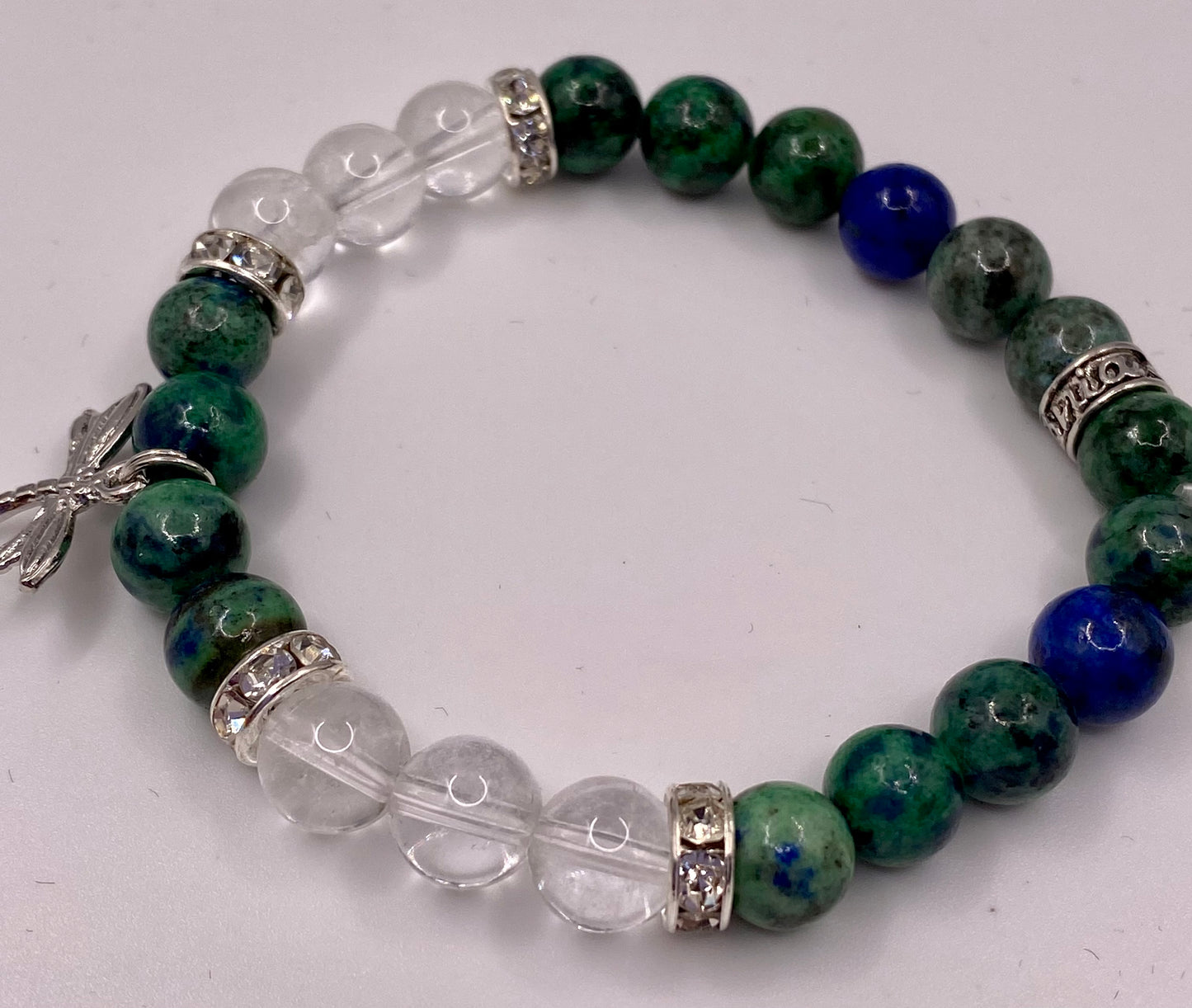 Dragonfly Bracelet with Chrysocolla