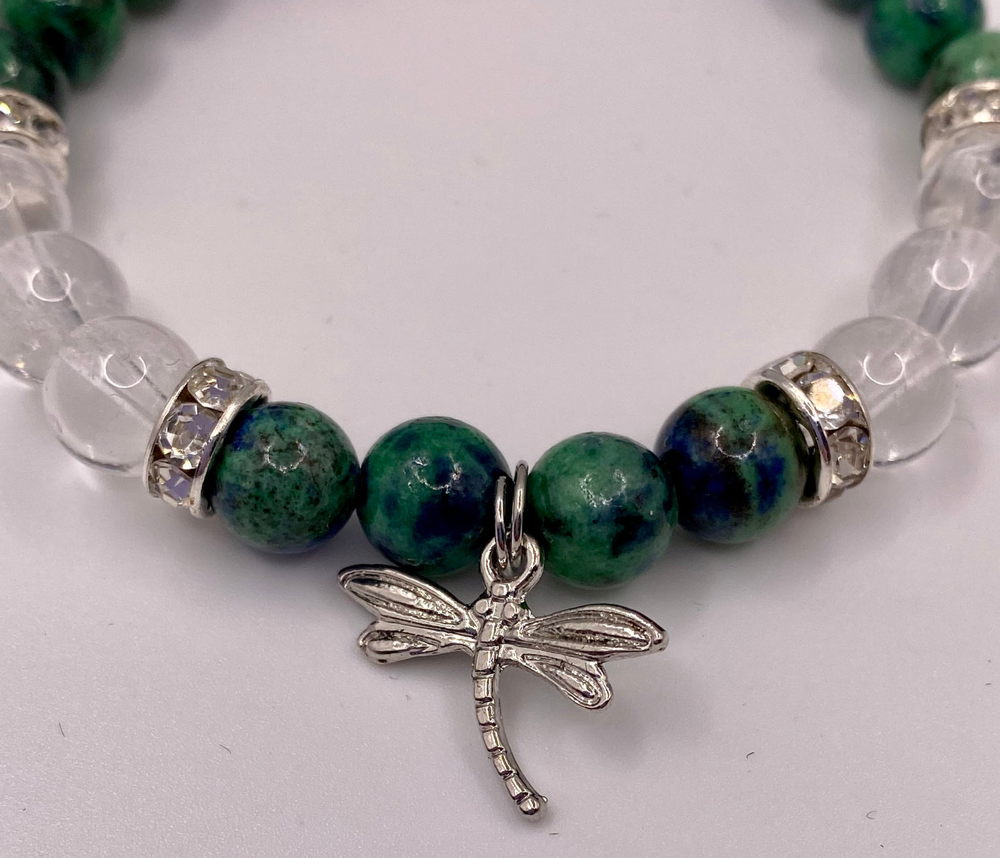 Dragonfly Bracelet with Chrysocolla