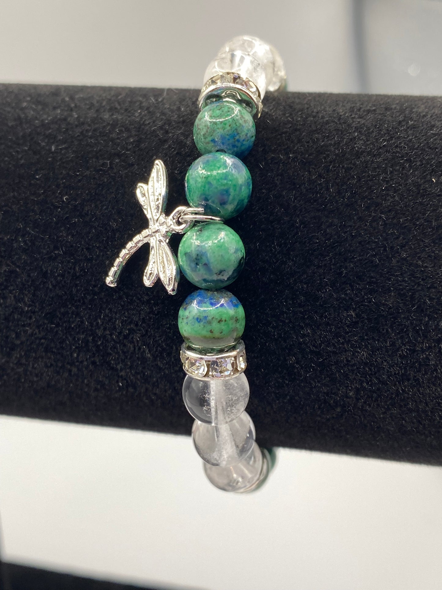Dragonfly Bracelet with Chrysocolla