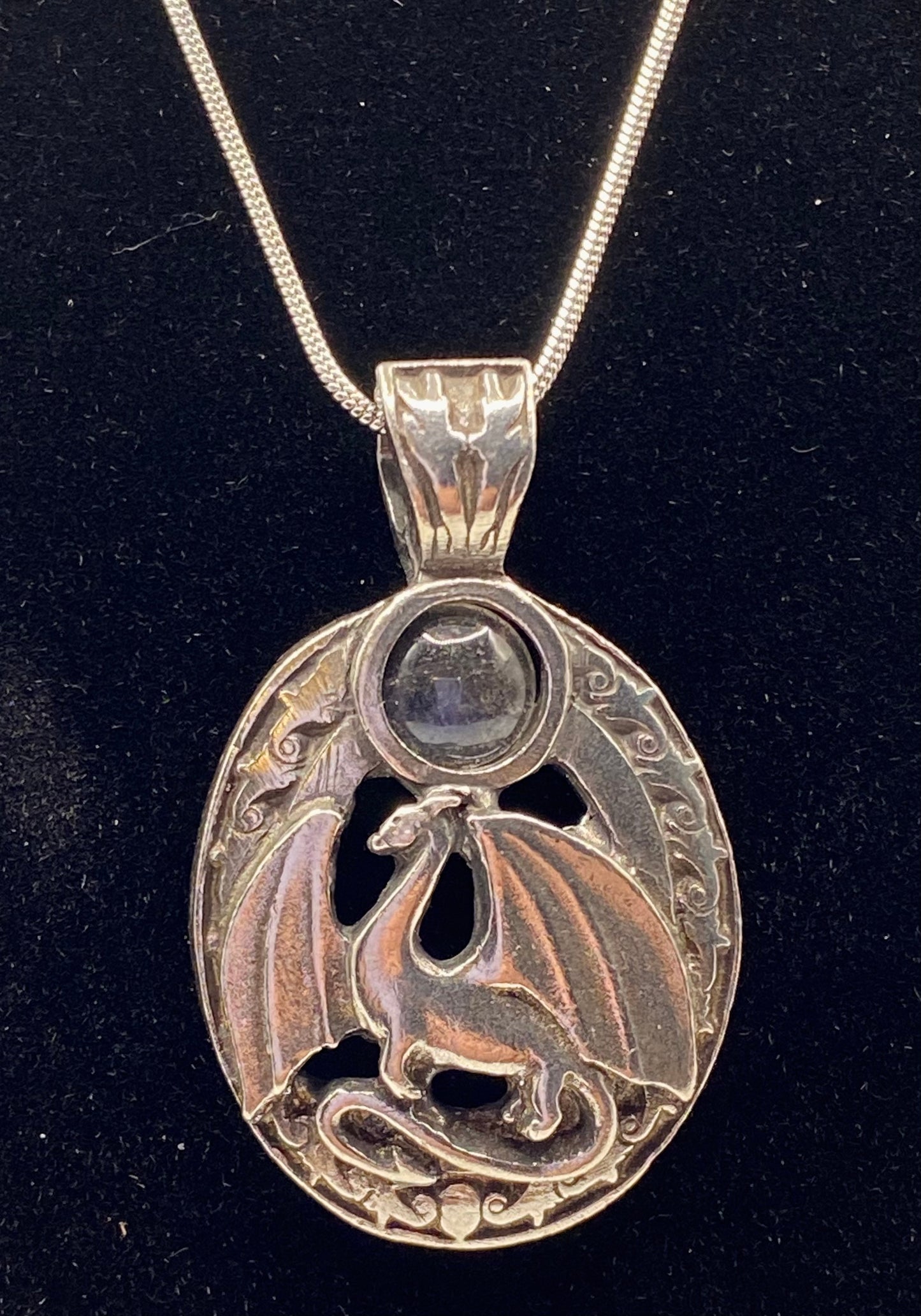 Dragon Pendant with Labradorite