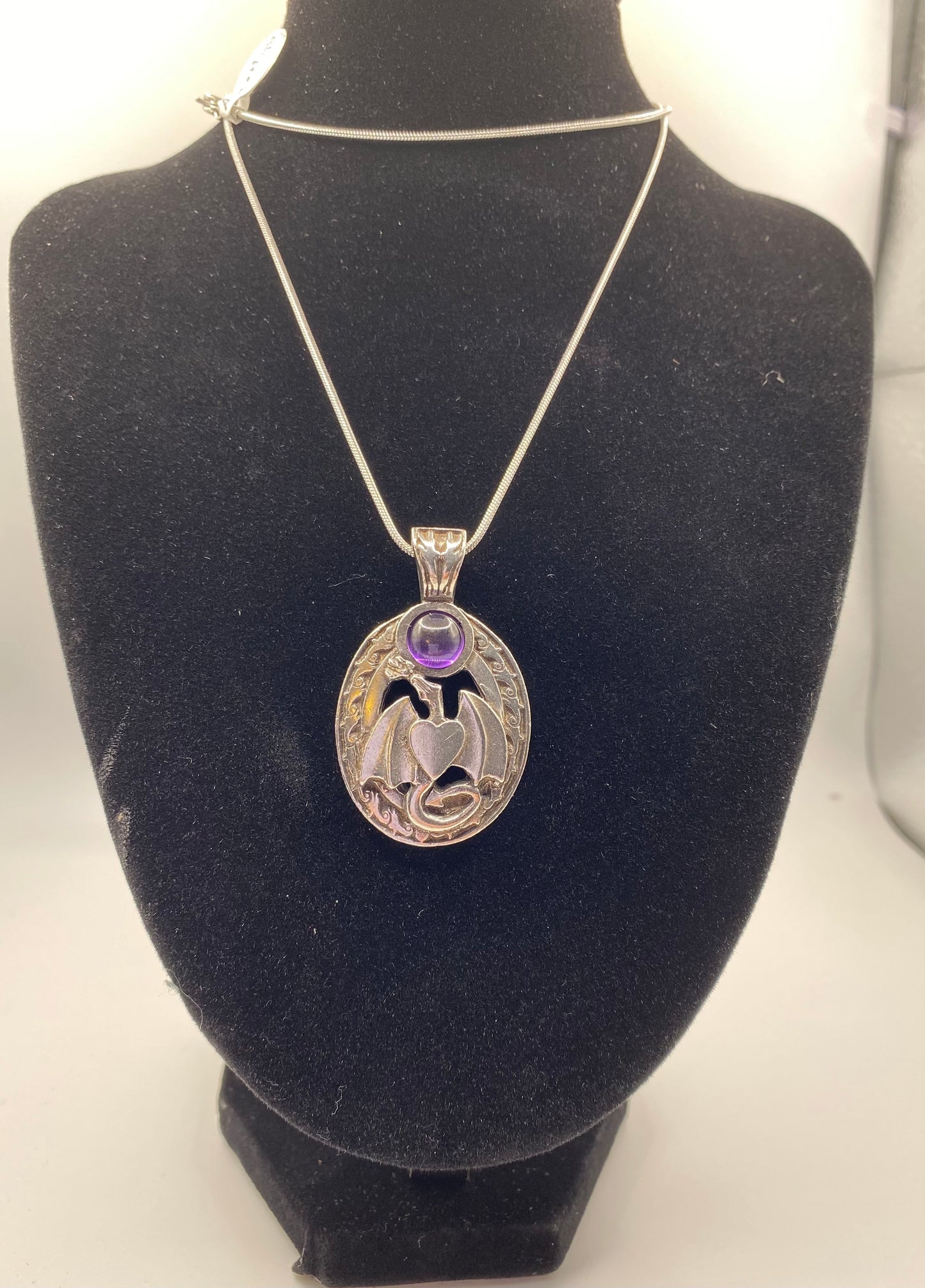 Dragon Pendant with Amethyst