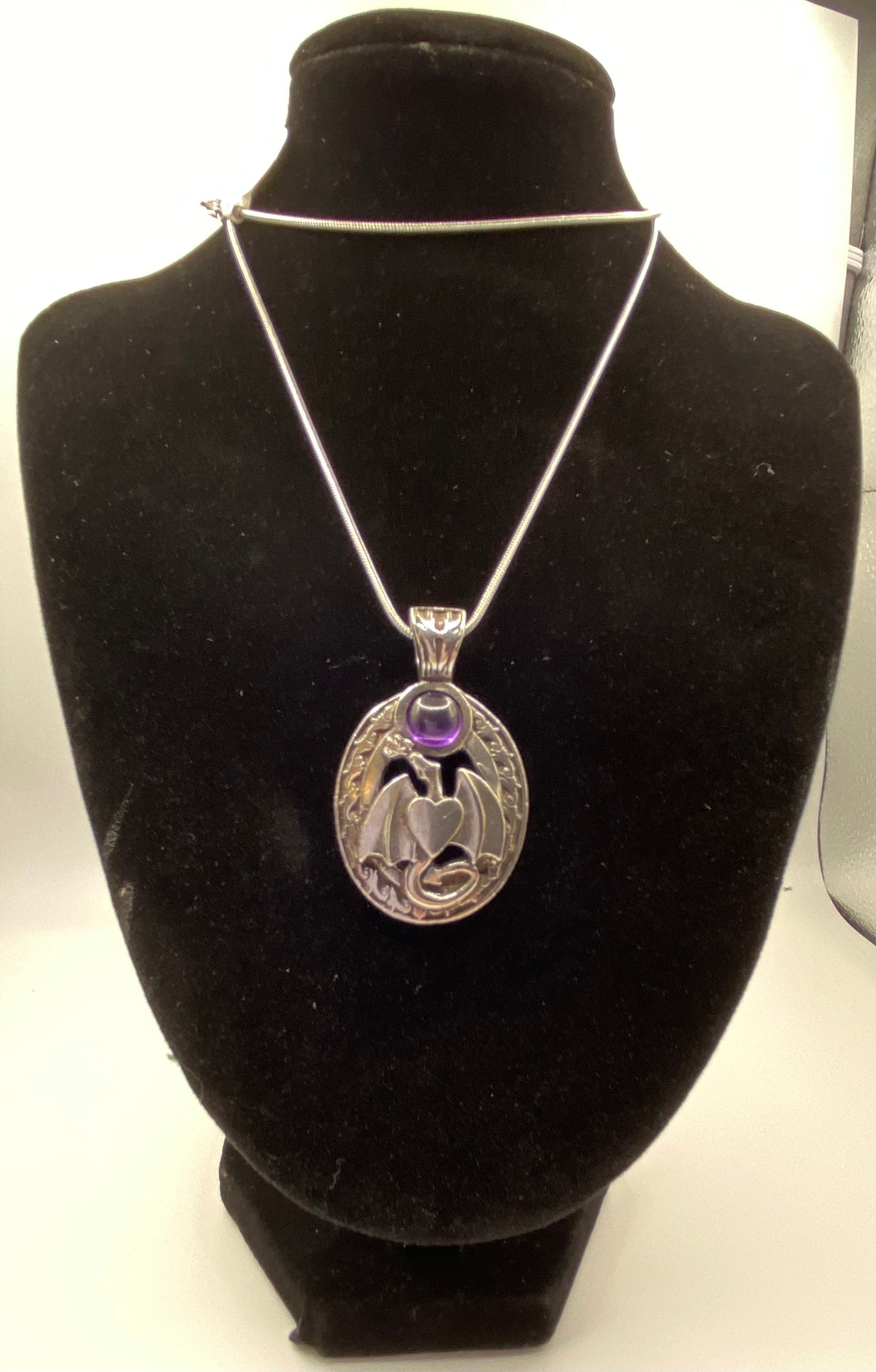 Dragon Pendant with Amethyst