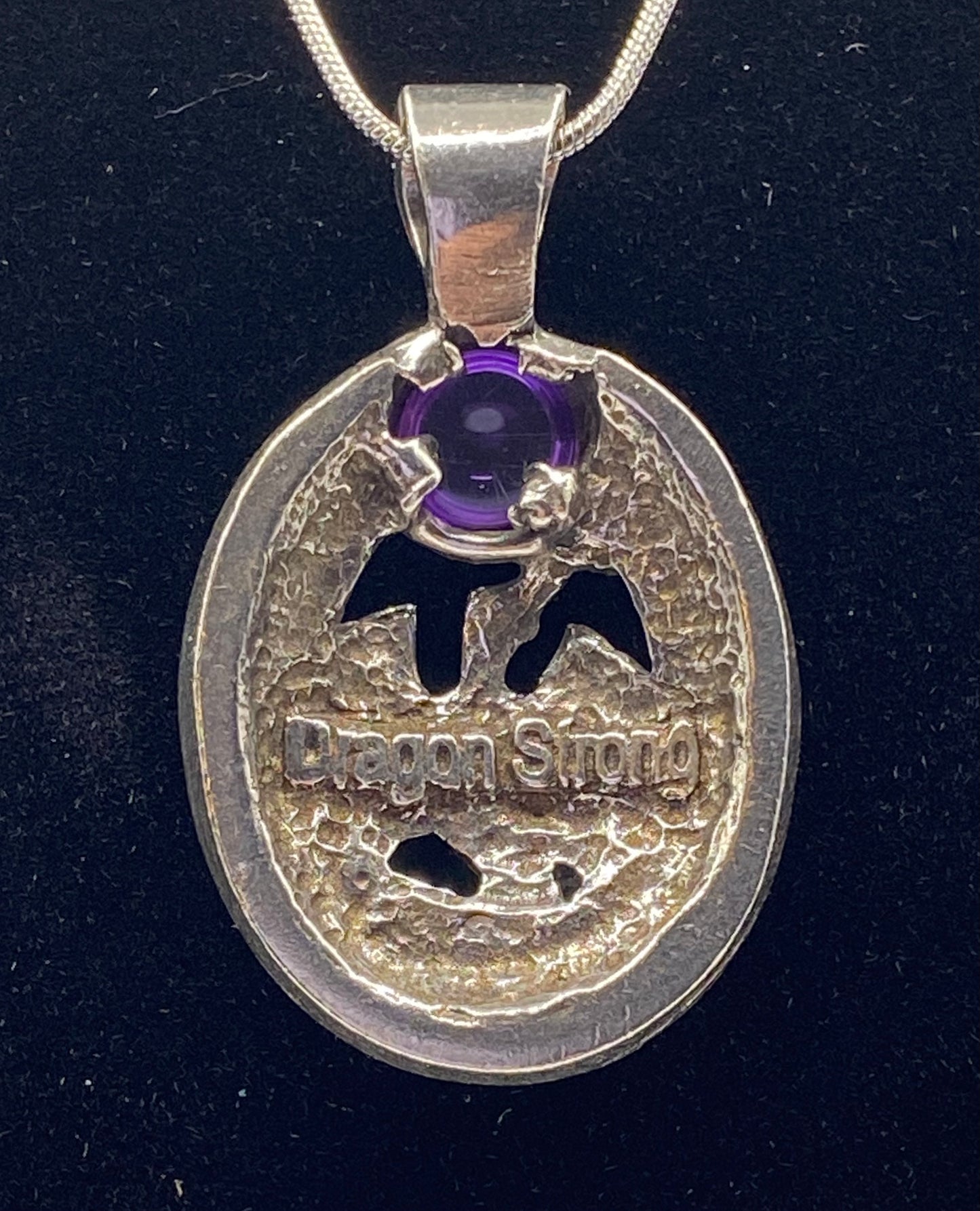Dragon Pendant with Amethyst
