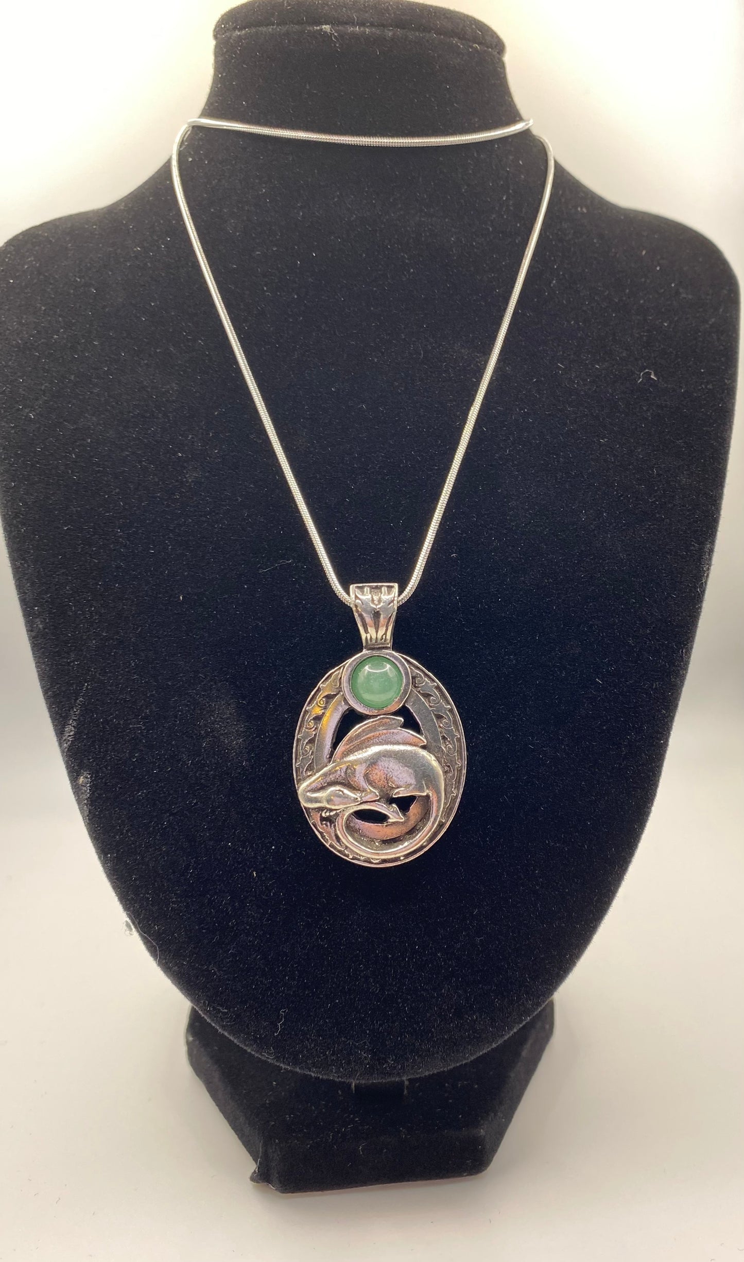 Dragon Pendant with Aventurine