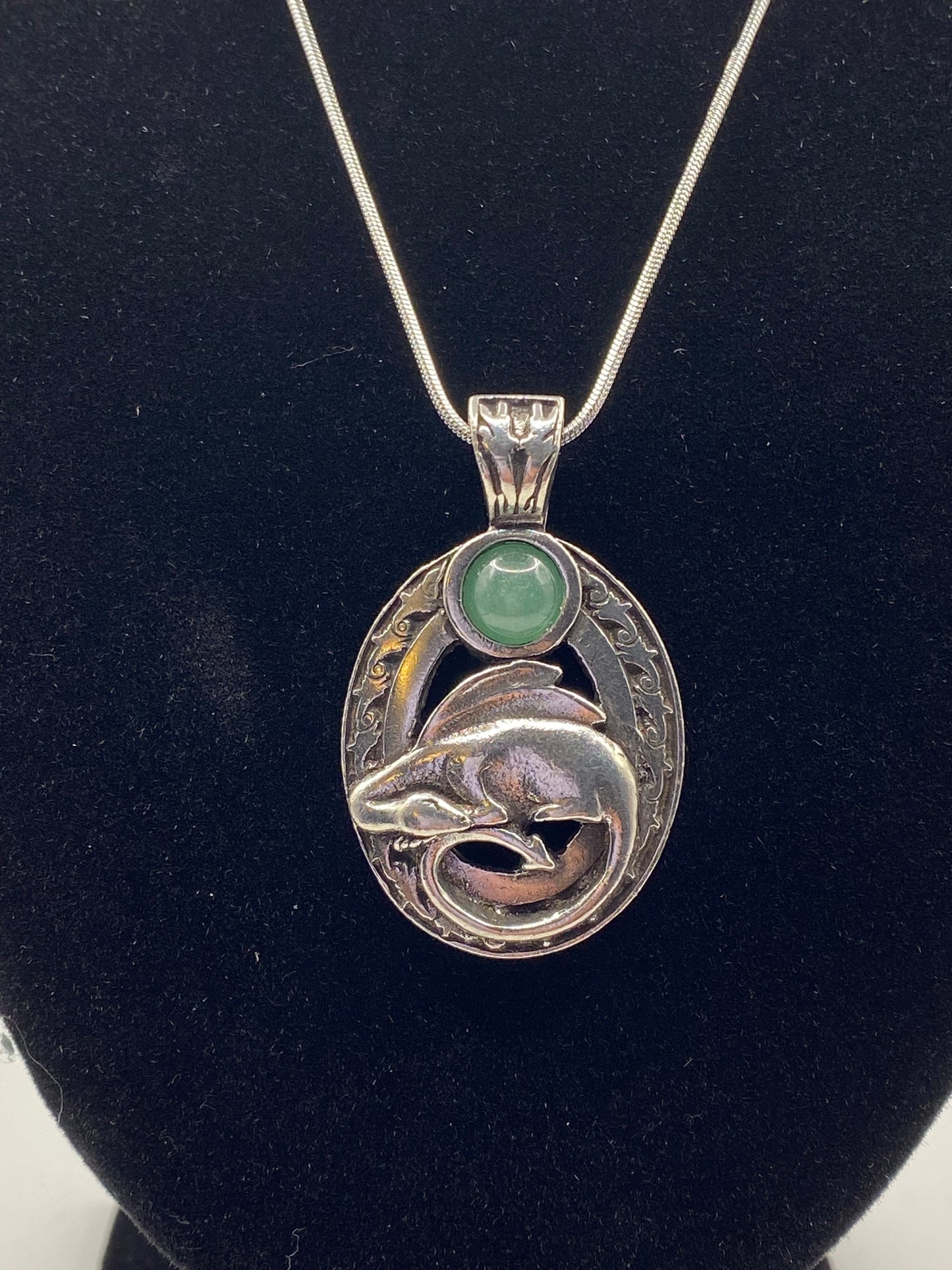 Dragon Pendant with Aventurine