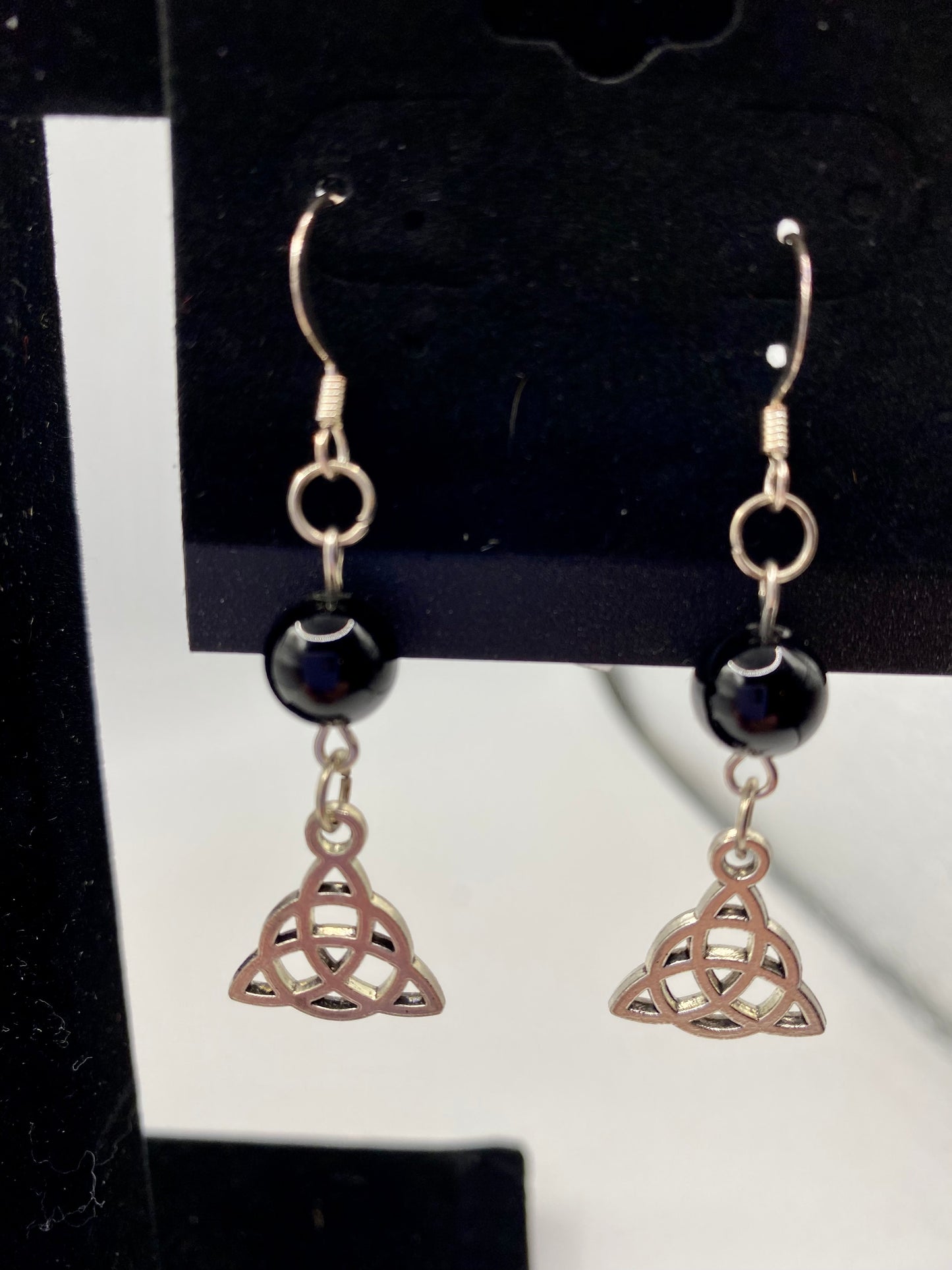 Celtic Knot Earrings with Semi-Precious Stones