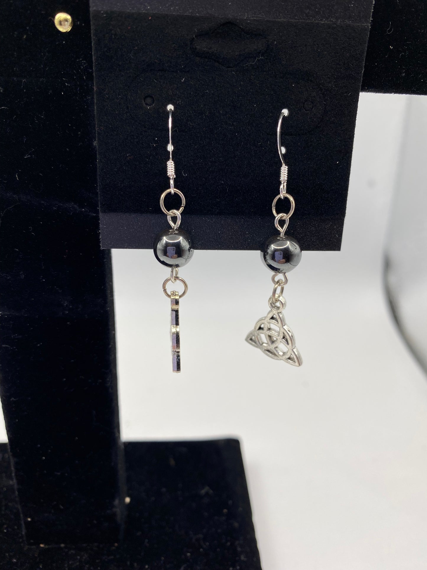 Celtic Knot Earrings with Semi-Precious Stones