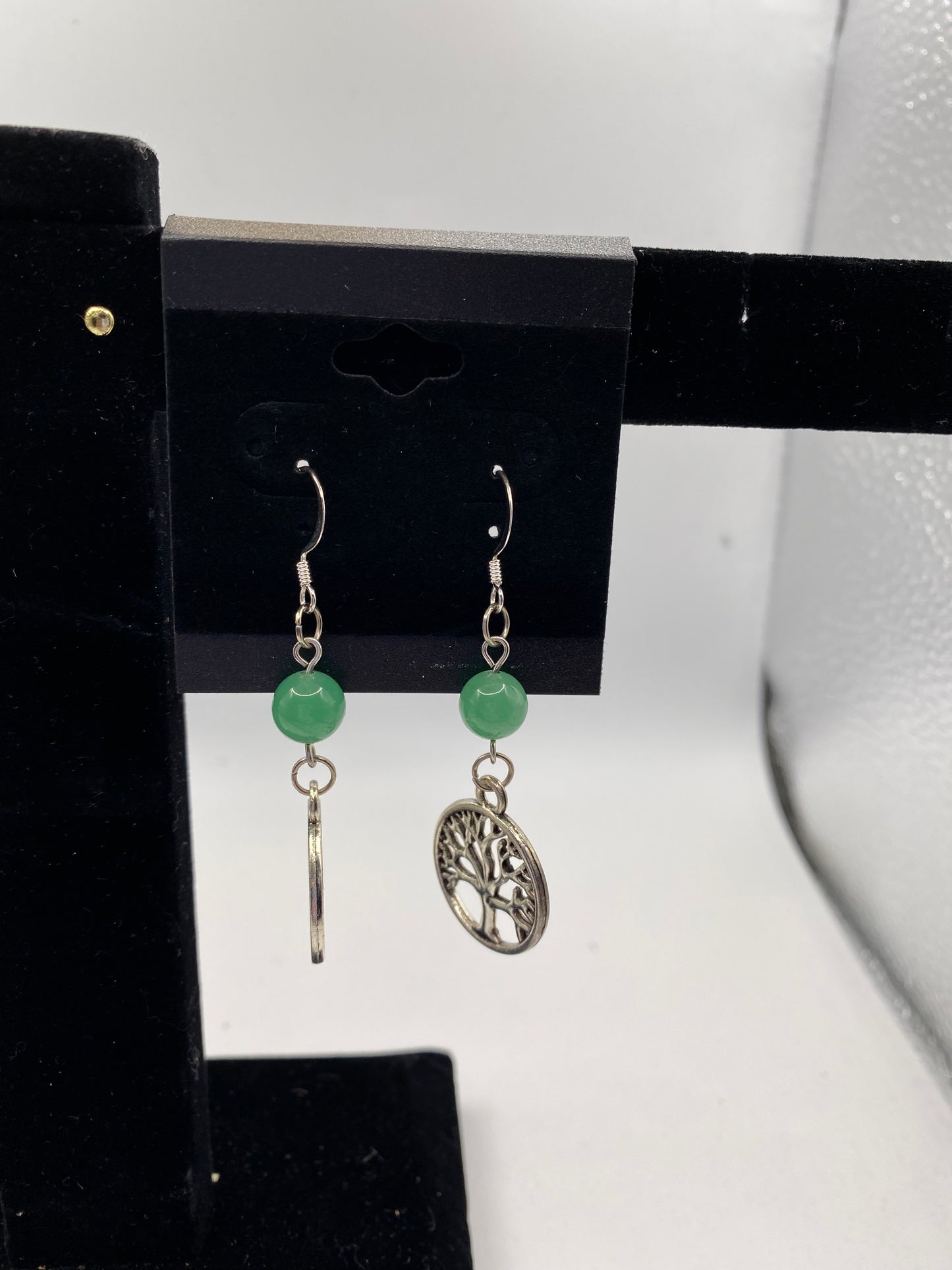 Celtic Tree of Life Earrings with Semi-Precious Stones