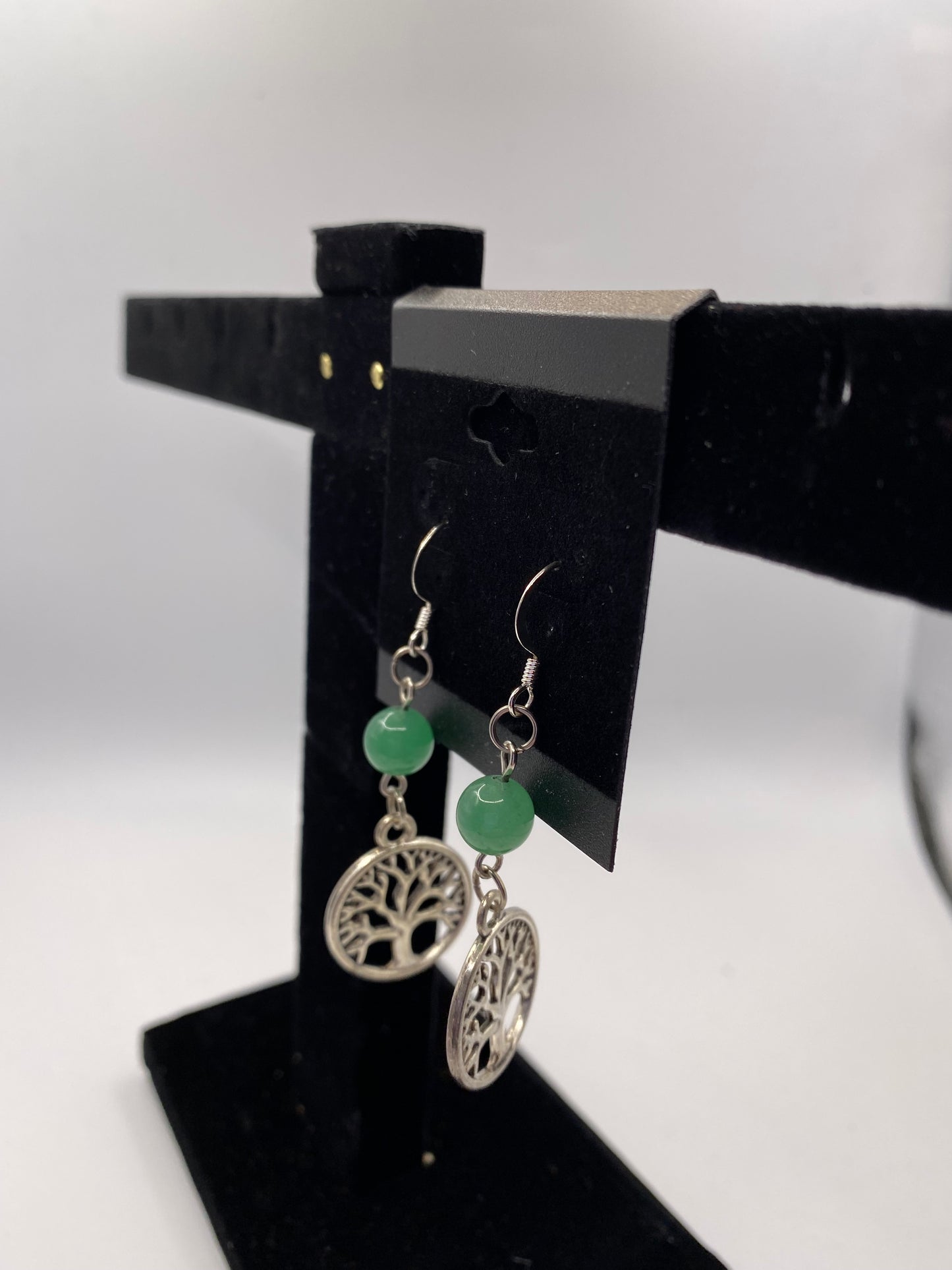 Celtic Tree of Life Earrings with Semi-Precious Stones
