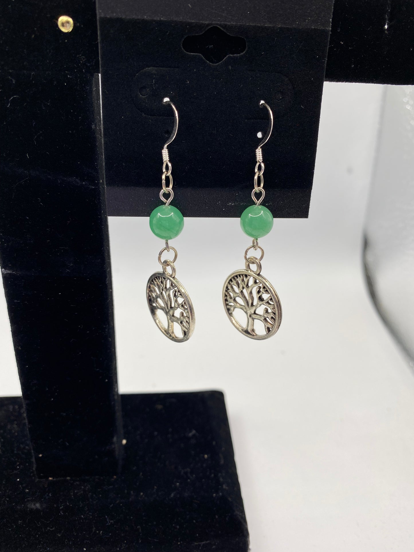 Celtic Tree of Life Earrings with Semi-Precious Stones
