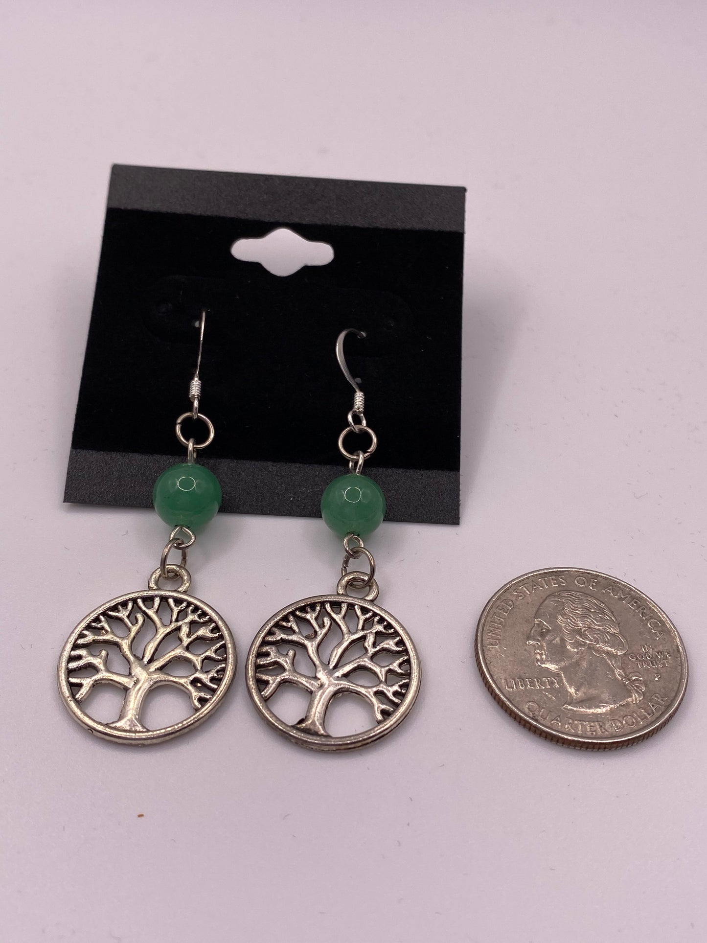 Celtic Tree of Life Earrings with Semi-Precious Stones