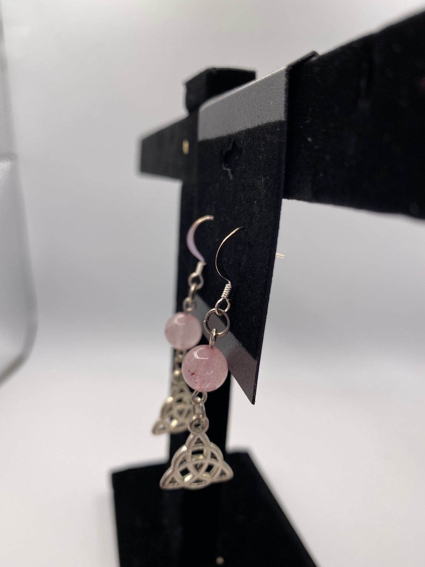 Celtic Knot Earrings with Semi-Precious Stones