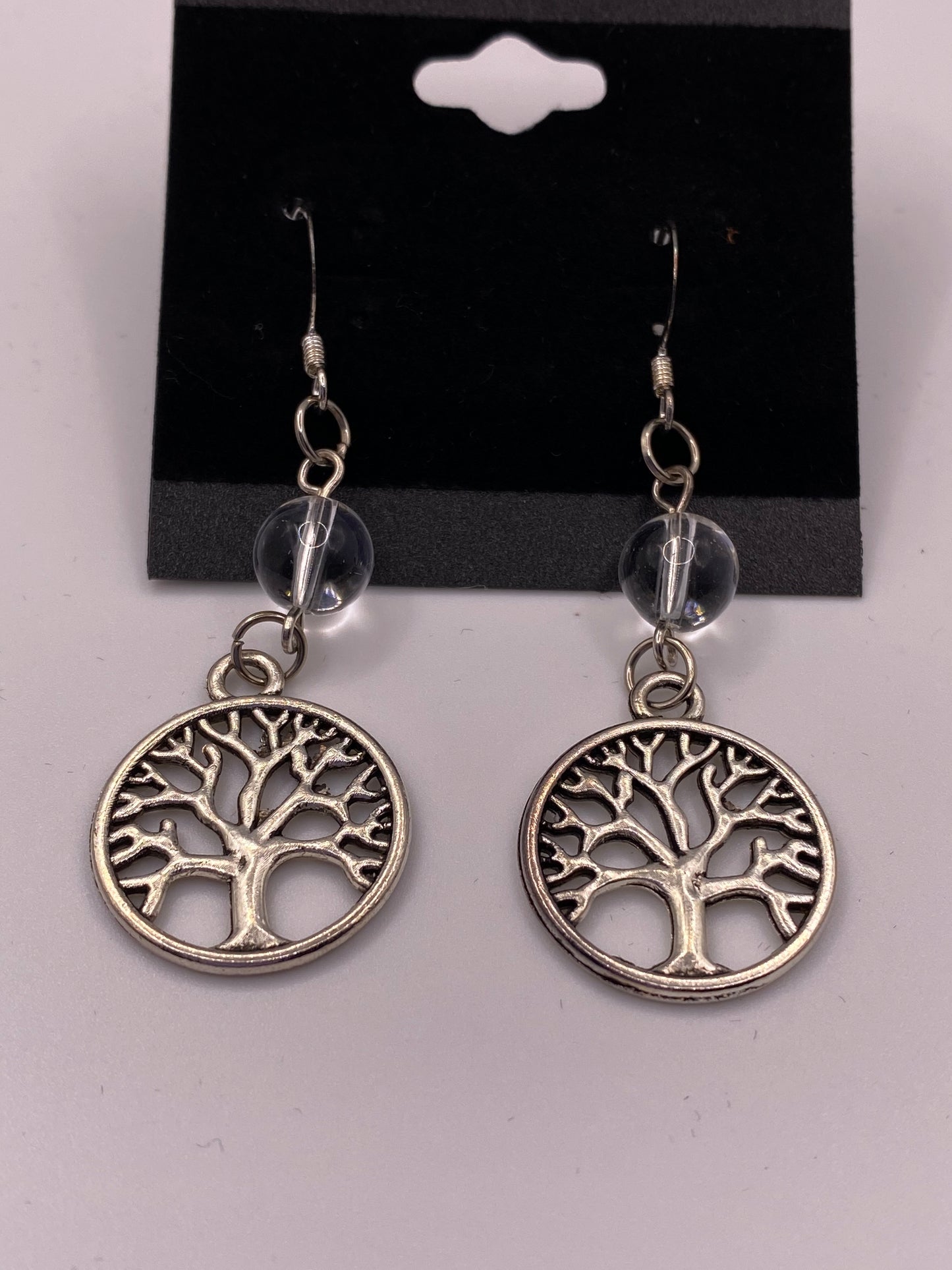 Celtic Tree of Life Earrings with Semi-Precious Stones