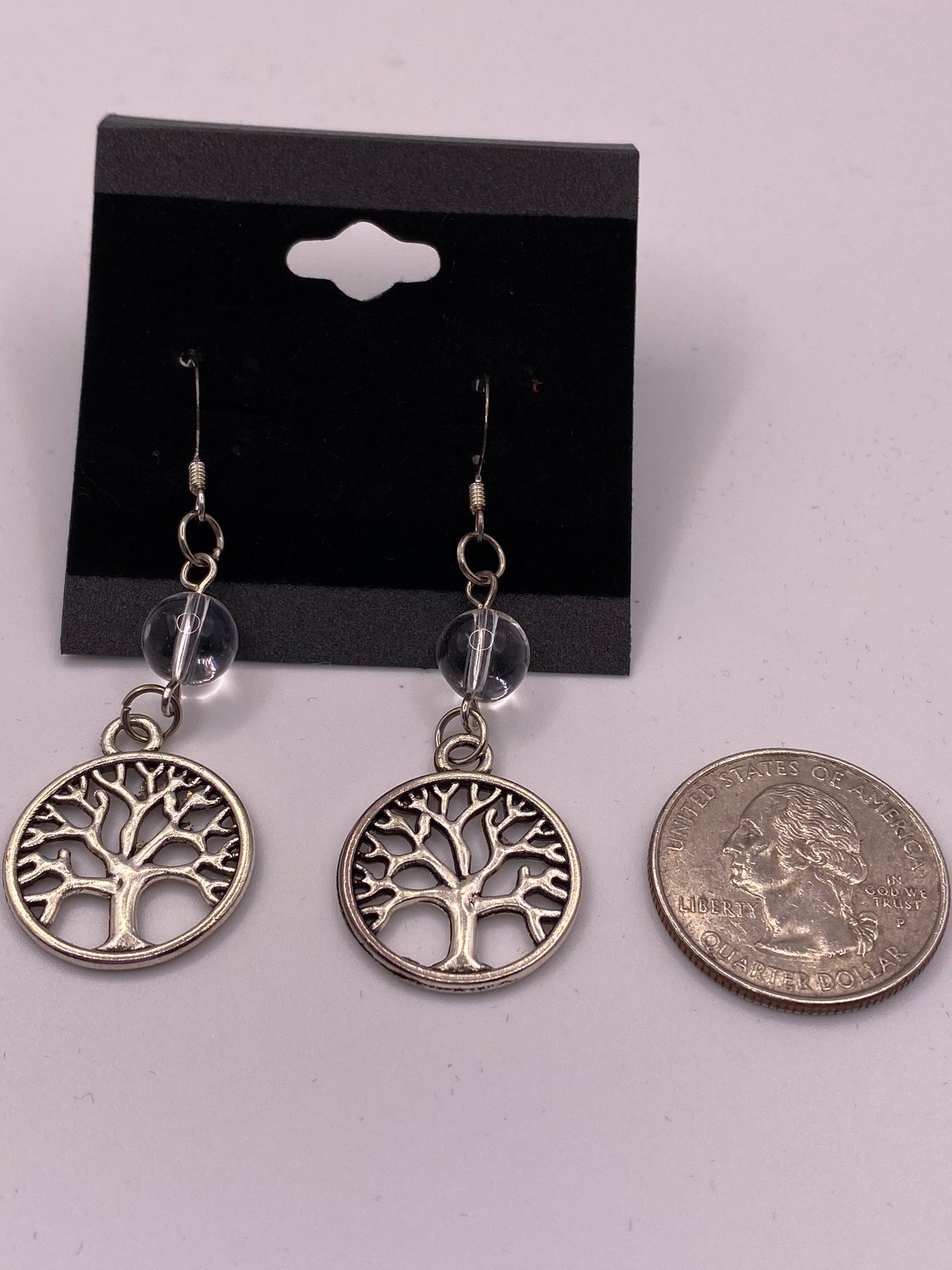 Celtic Tree of Life Earrings with Semi-Precious Stones