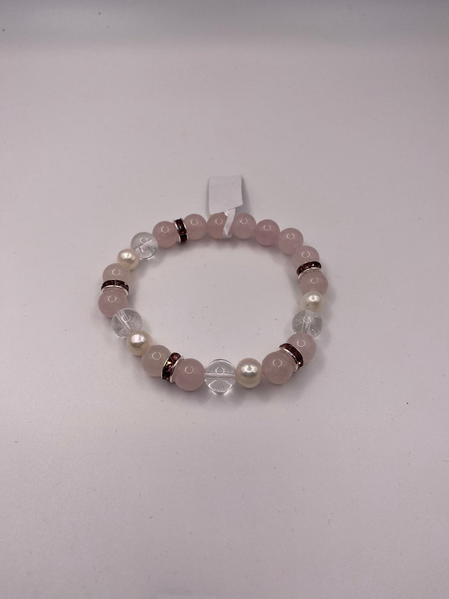 Rose Quartz Pearl Bracelet