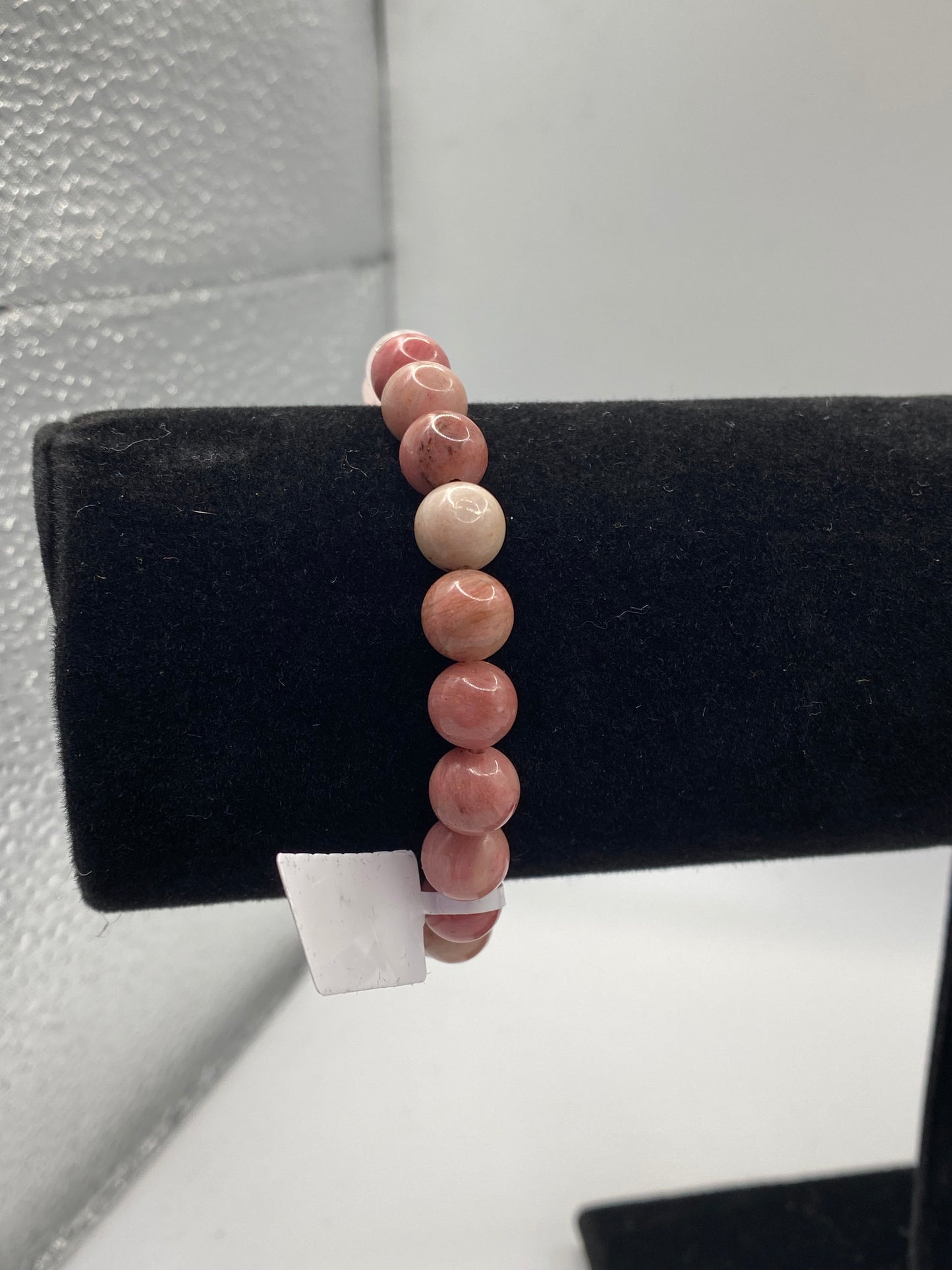 Heart Bracelet with Rose Quartz and Rhodonite
