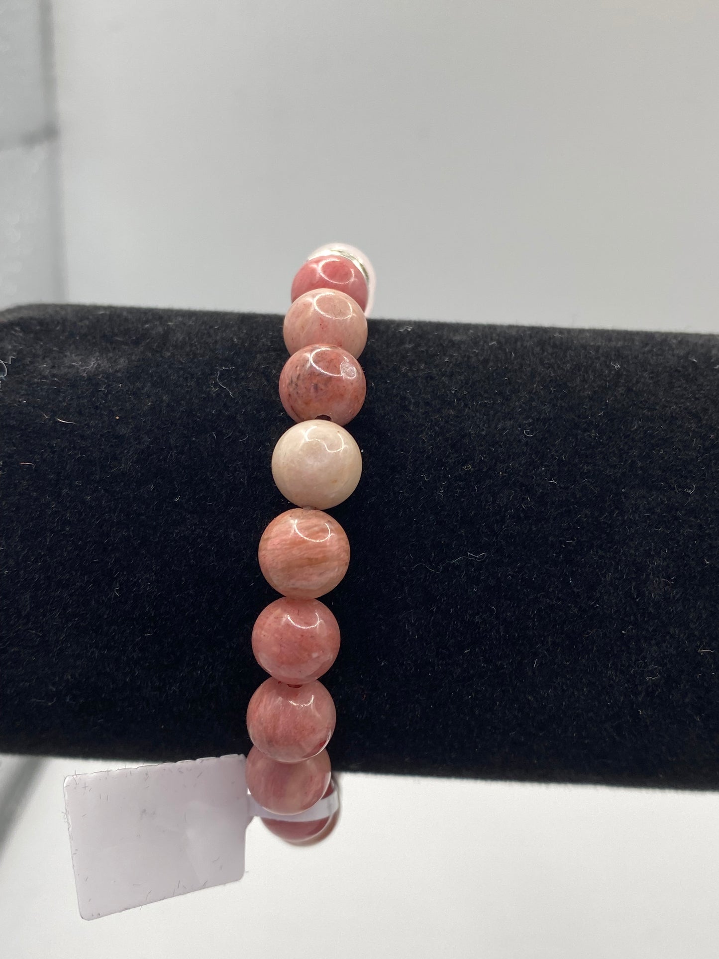 Heart Bracelet with Rose Quartz and Rhodonite