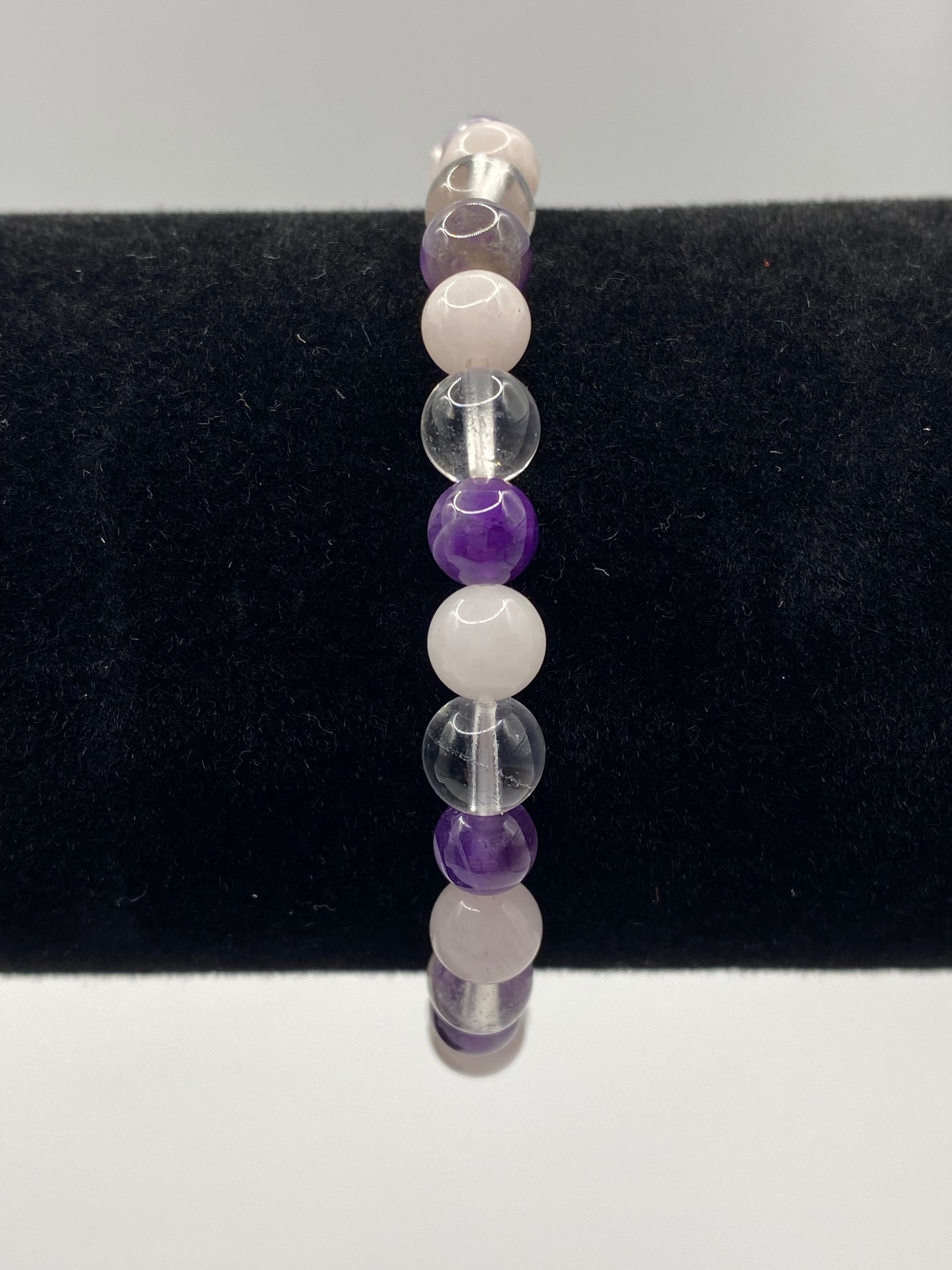 Amethyst and Rose Quartz Bracelet