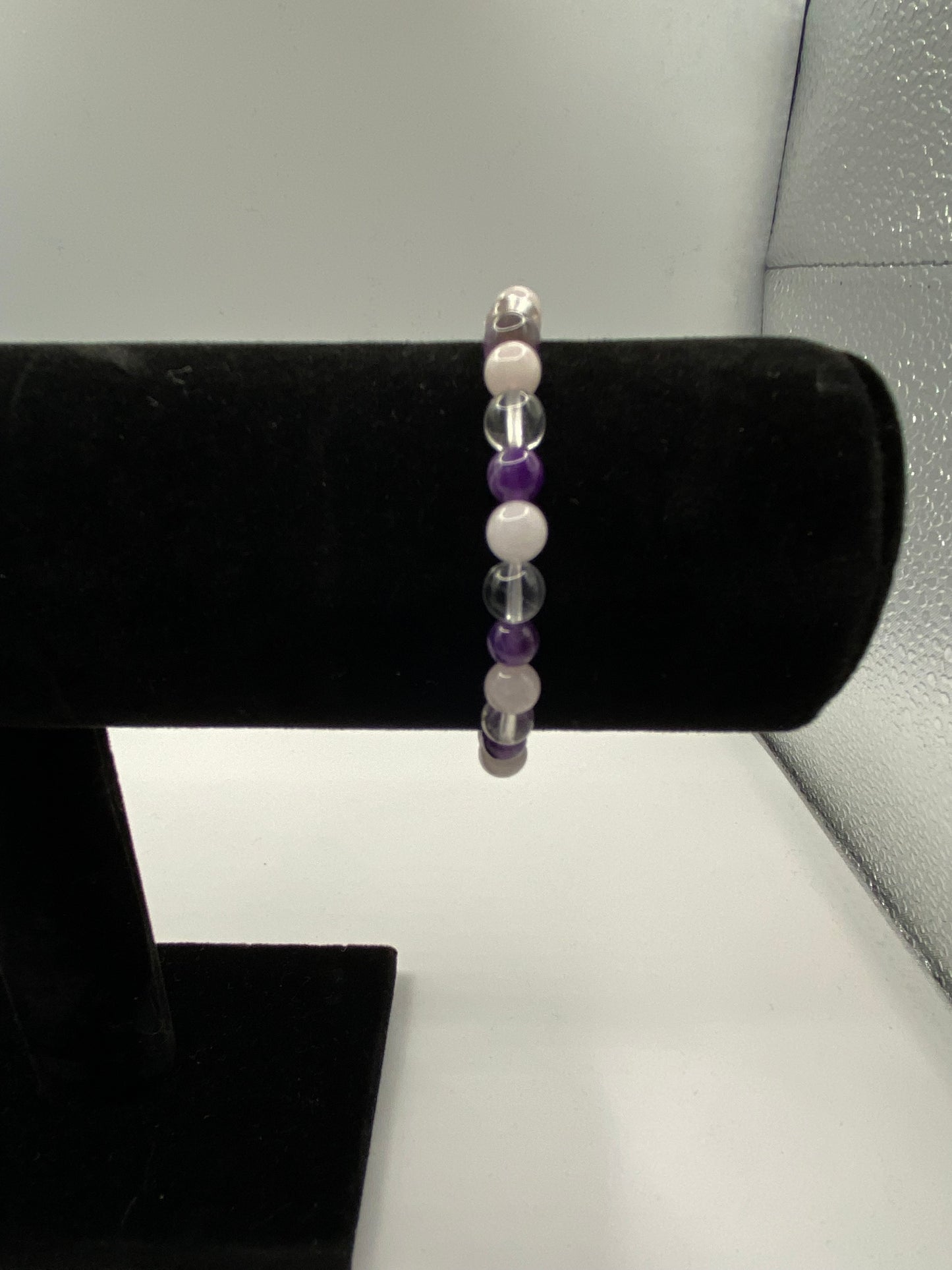 Amethyst and Rose Quartz Bracelet