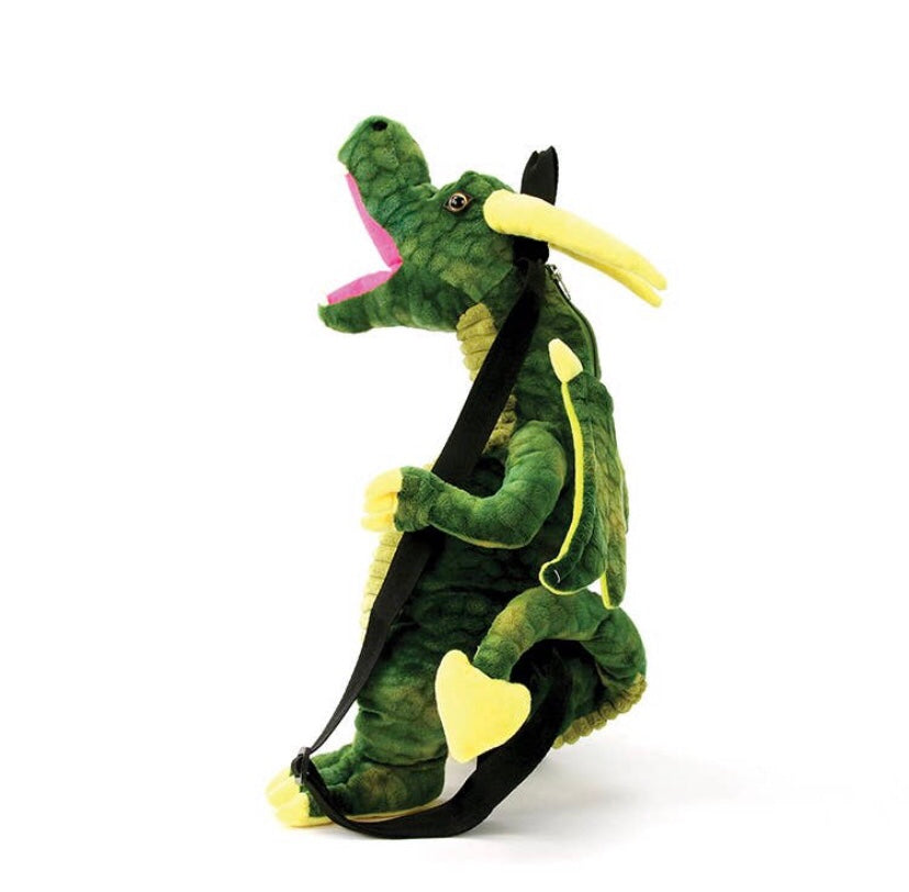 Green Dragon Furry Backpack