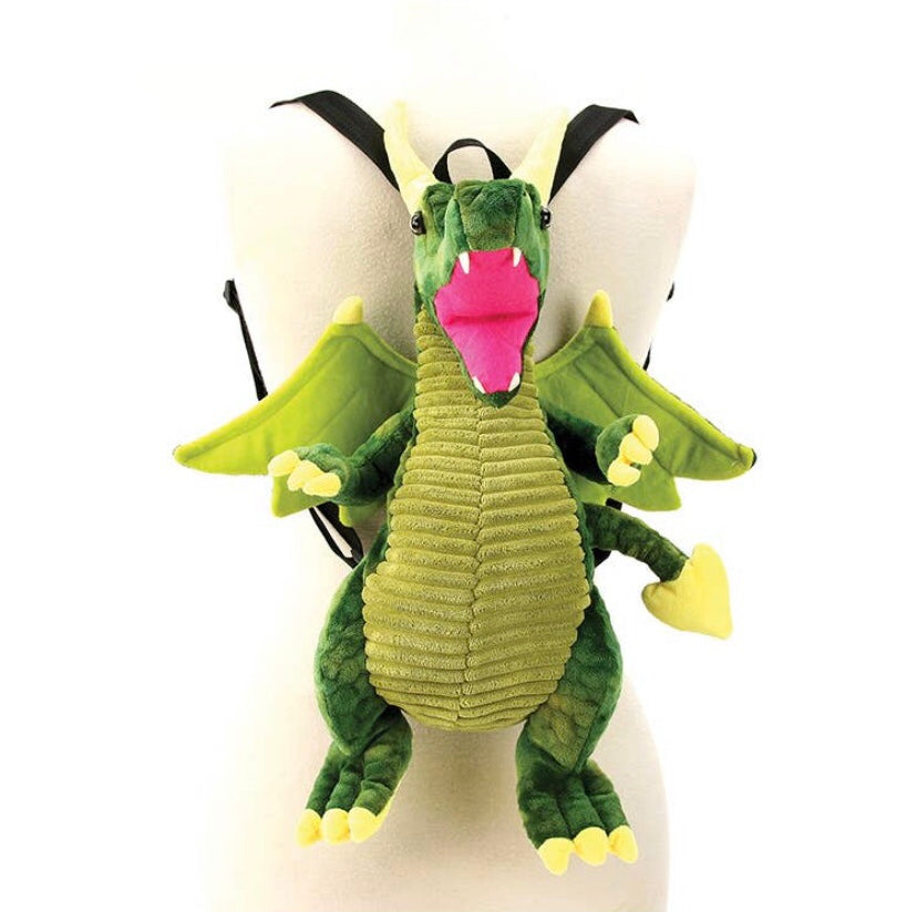 Green Dragon Furry Backpack
