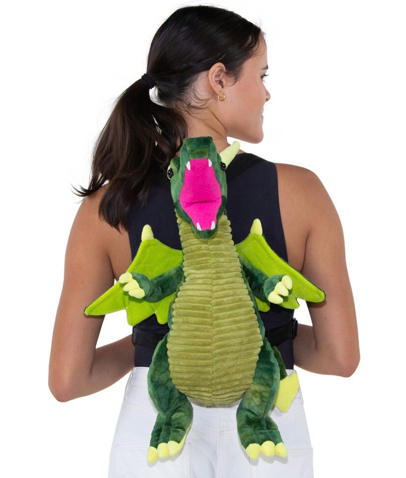 Green Dragon Furry Backpack