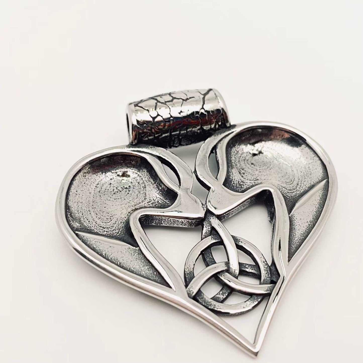 Celtic Trinity Double Wolf Pendant