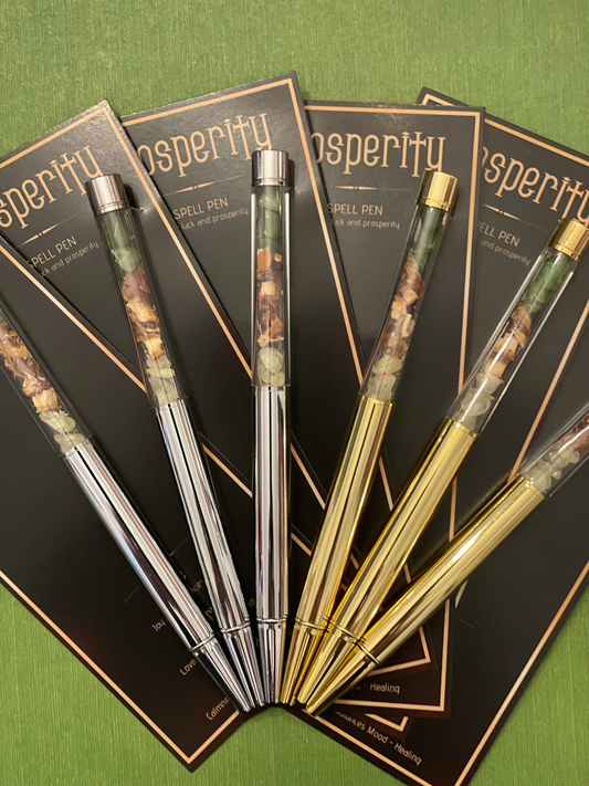 Prosperity Spelled Intention Pen - Gold