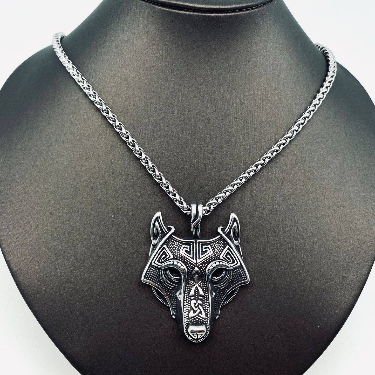 Celtic Wolf Head Necklace