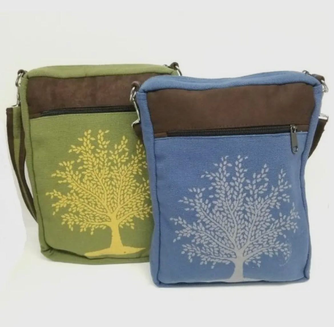 Tree of Life Messenger Bag - Green