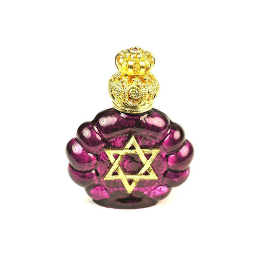 Czech Decorative Star of David Jewish Perfume Oil Bottle