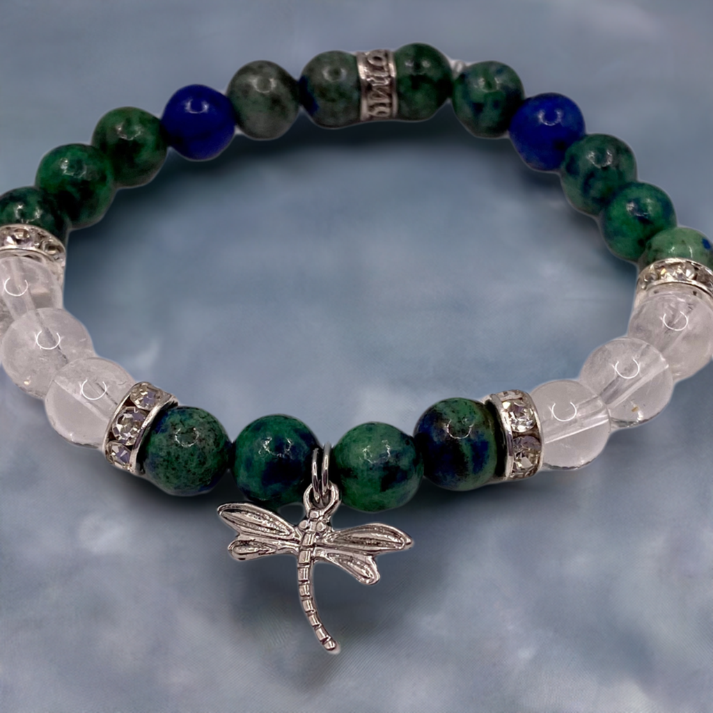 Dragonfly Bracelet with Chrysocolla