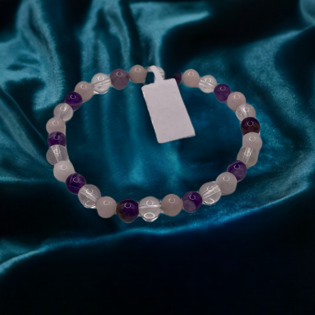 Amethyst and Rose Quartz Bracelet